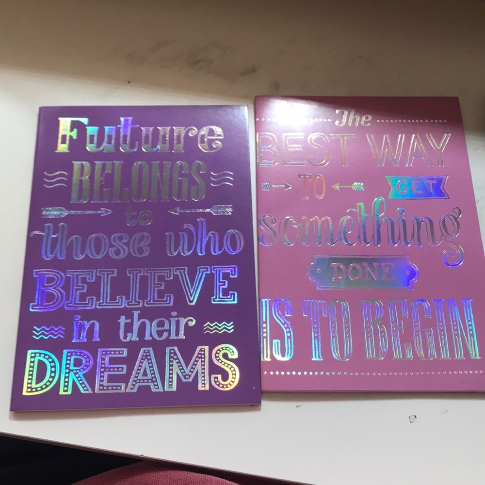 Set of 2 Brand New Cute Lined Notebooks